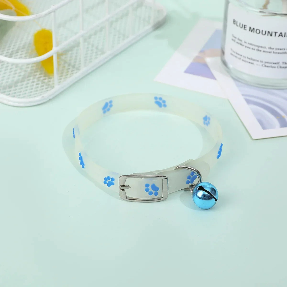 Luminous Cat Necklace Silicone Glow Collar With Bell