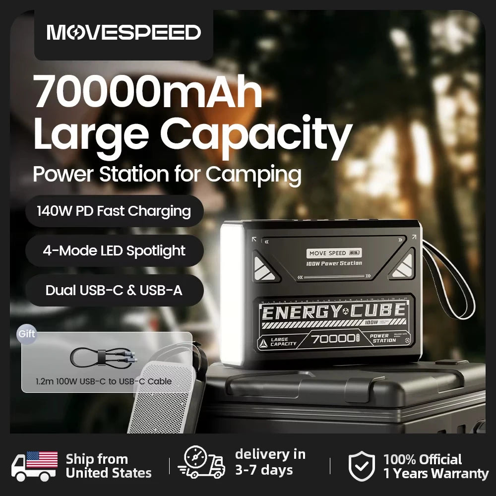 LED Camping Lantern 70000mAh Rechargeable Emergency Light for Power Outage