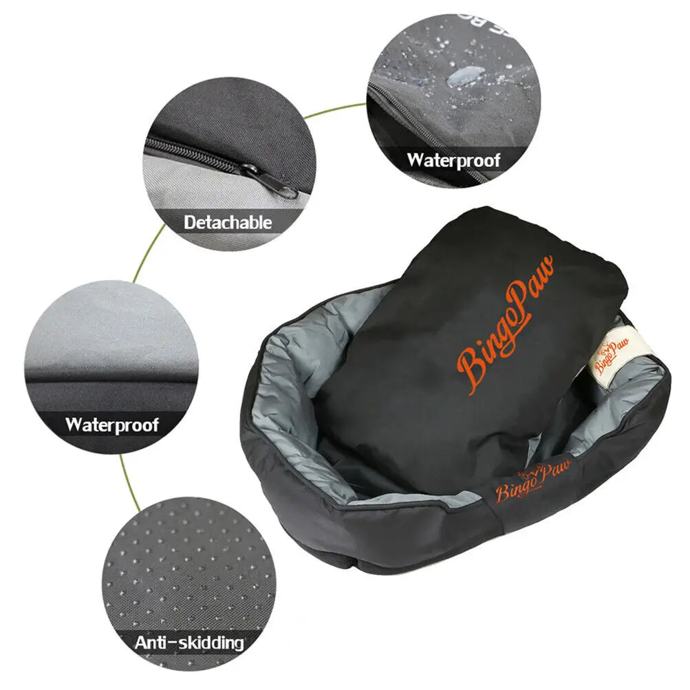 BINGOPAW All-Season Calming Dog Bed With Waterproof Oxford Cover