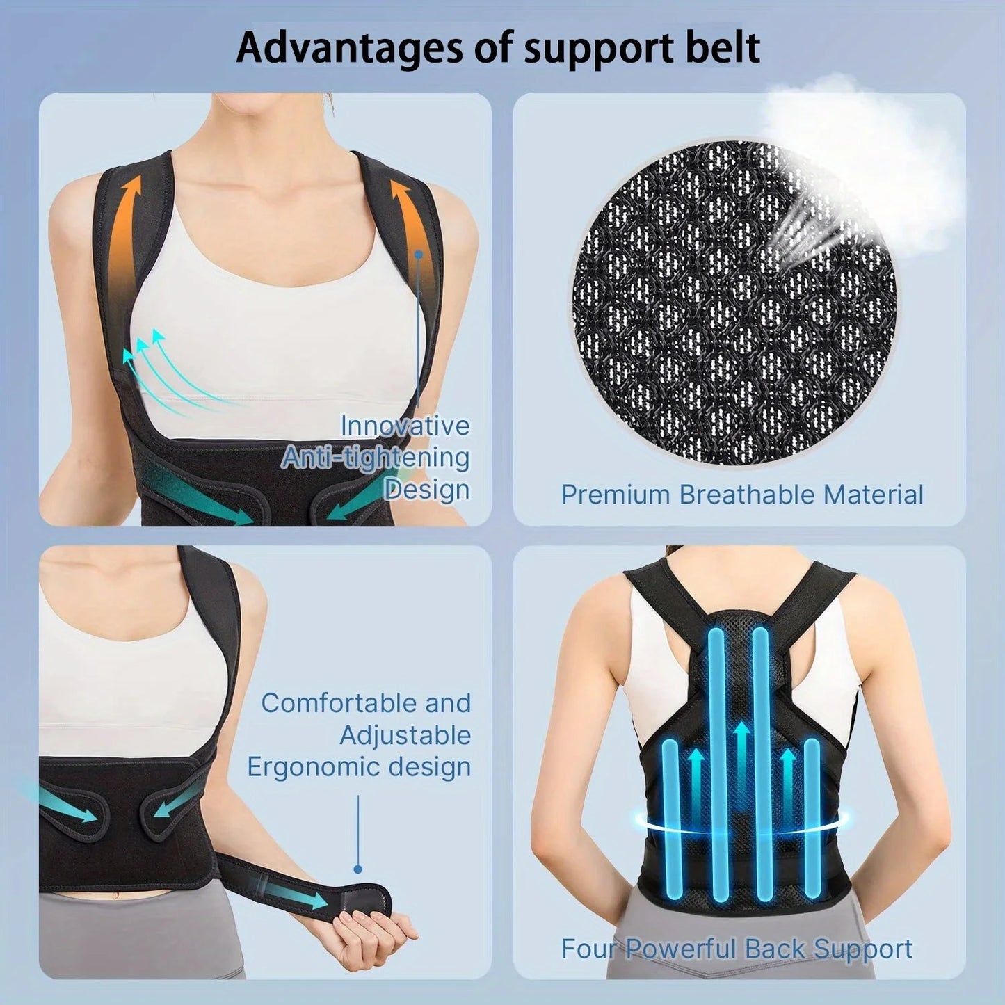 UPWORK Back Pain Relief Posture Corrector Unisex Adjustable Brace