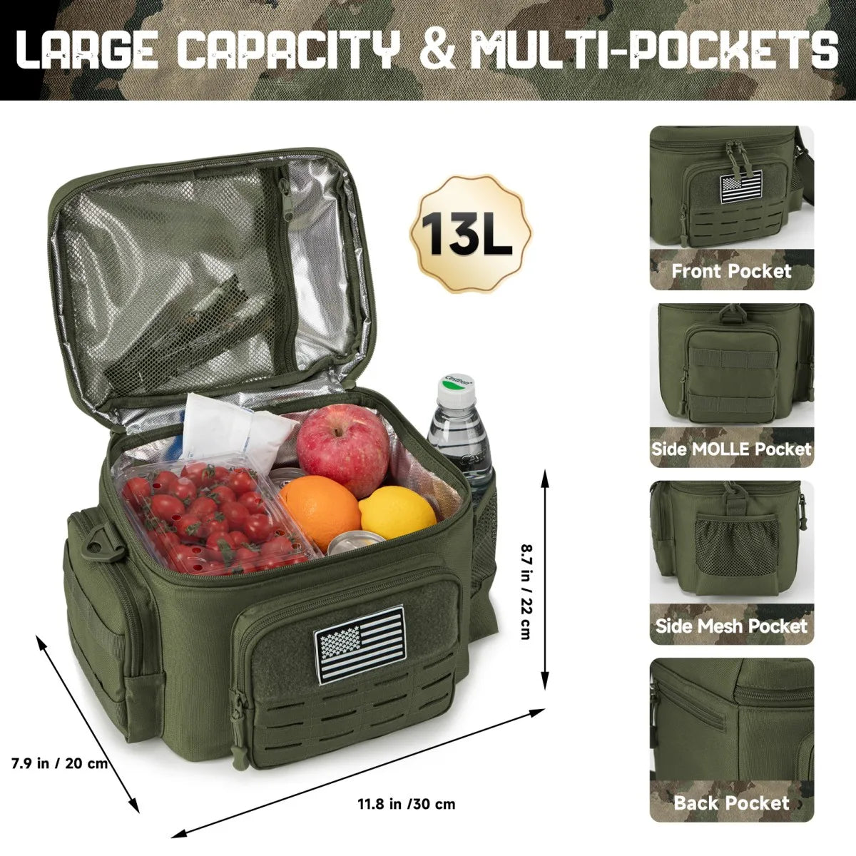 ReFire Gear Tactical Insulated Lunch Box Cooler For Outdoor Use