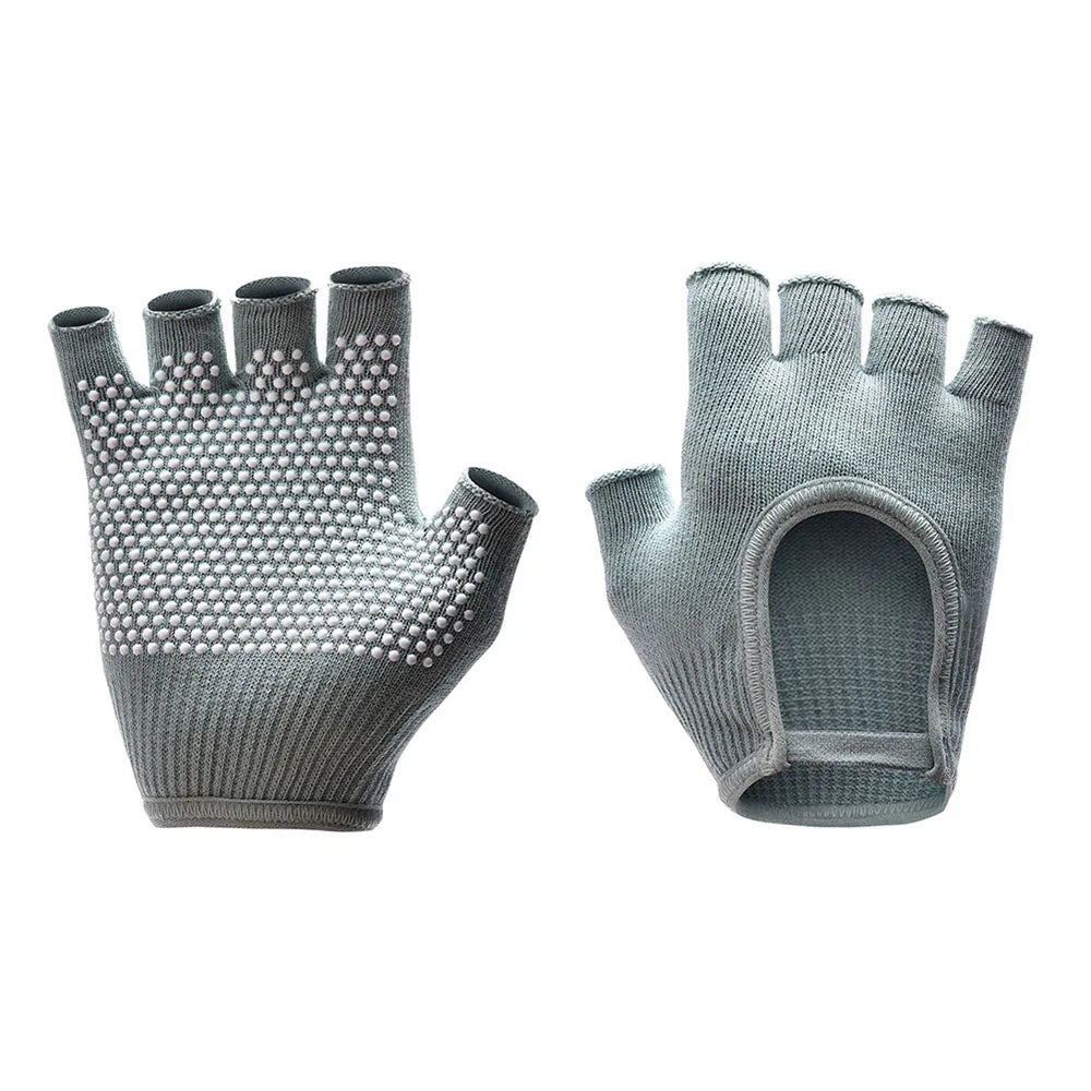 Women Half Finger Anti Slip Yoga Gloves For Pilates
