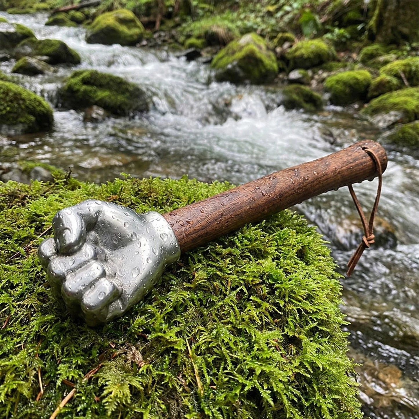 Fist Hammer Multifunctional with Wooden Handle Sledge Hammer for Outdoor Camping