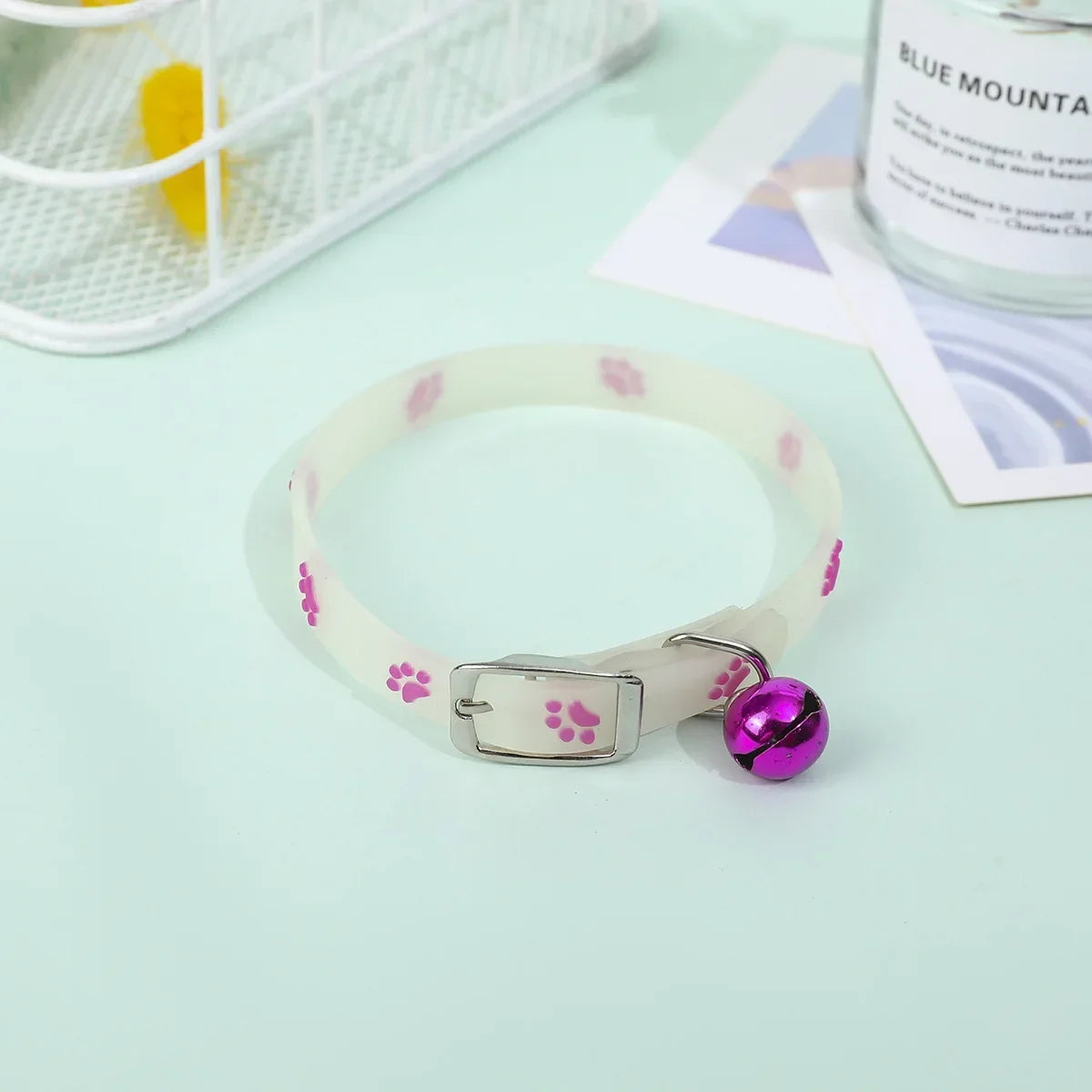 Luminous Cat Necklace Silicone Glow Collar With Bell