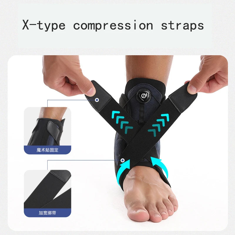 ZMHTDREAMHUNTER Ankle Brace With Side Stabilizers For Sprained Ankle Recovery