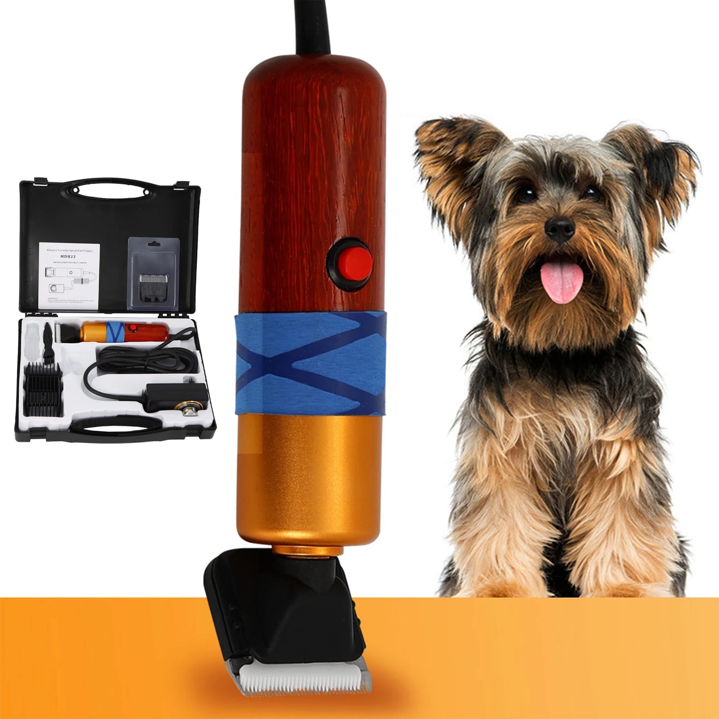 Low Noise Electric Pet Hair Clipper With Variable Speed