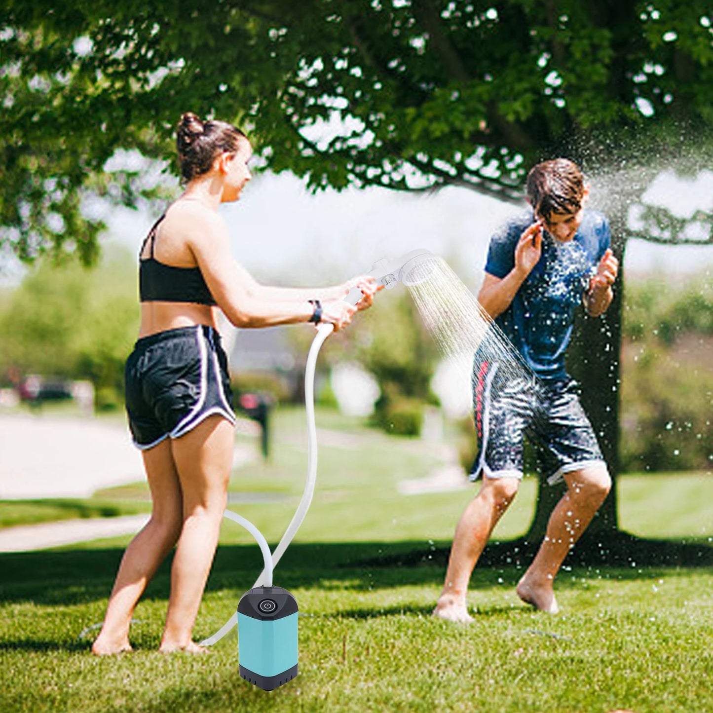 Portable Camping Shower Waterproof With Electric Pump And Digital Display