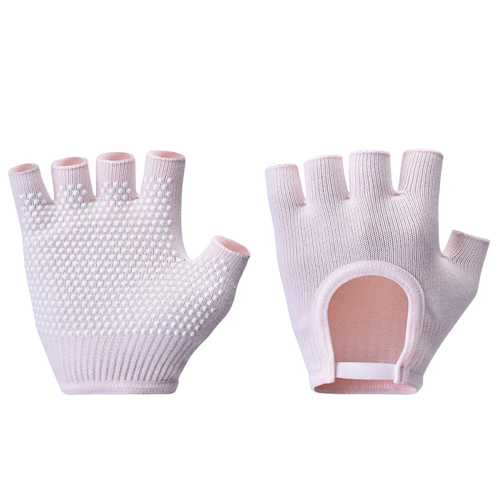 Women Half Finger Anti Slip Yoga Gloves For Pilates