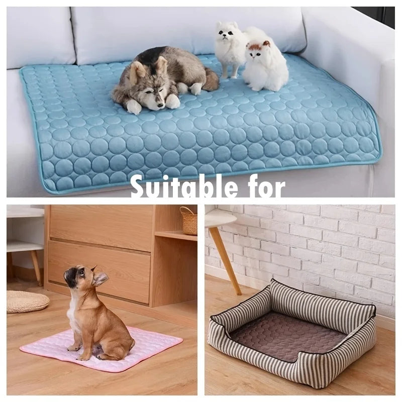Dog Cooling Mat Ice Pad Bed For Pets Durable Summer