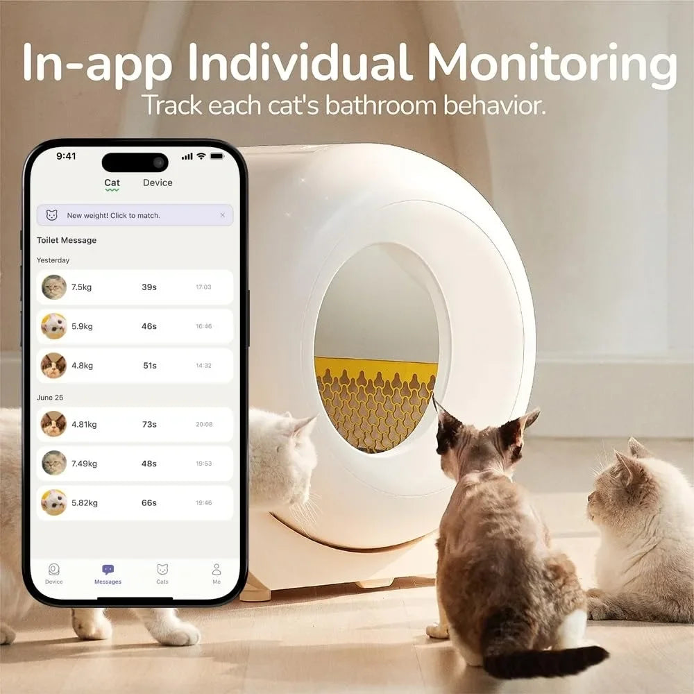 Automatic Self-Cleaning Cat Litter Box With App Control