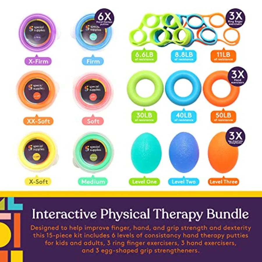 SHXI Hand Therapy Putty Kit For Finger Exercisers 15 Set