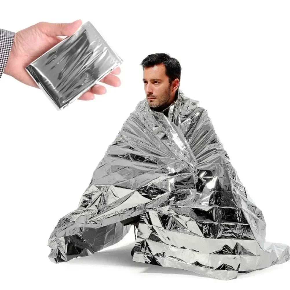 Emergency Survival Blanket For First Aid And Rescue, Windproof Thermal