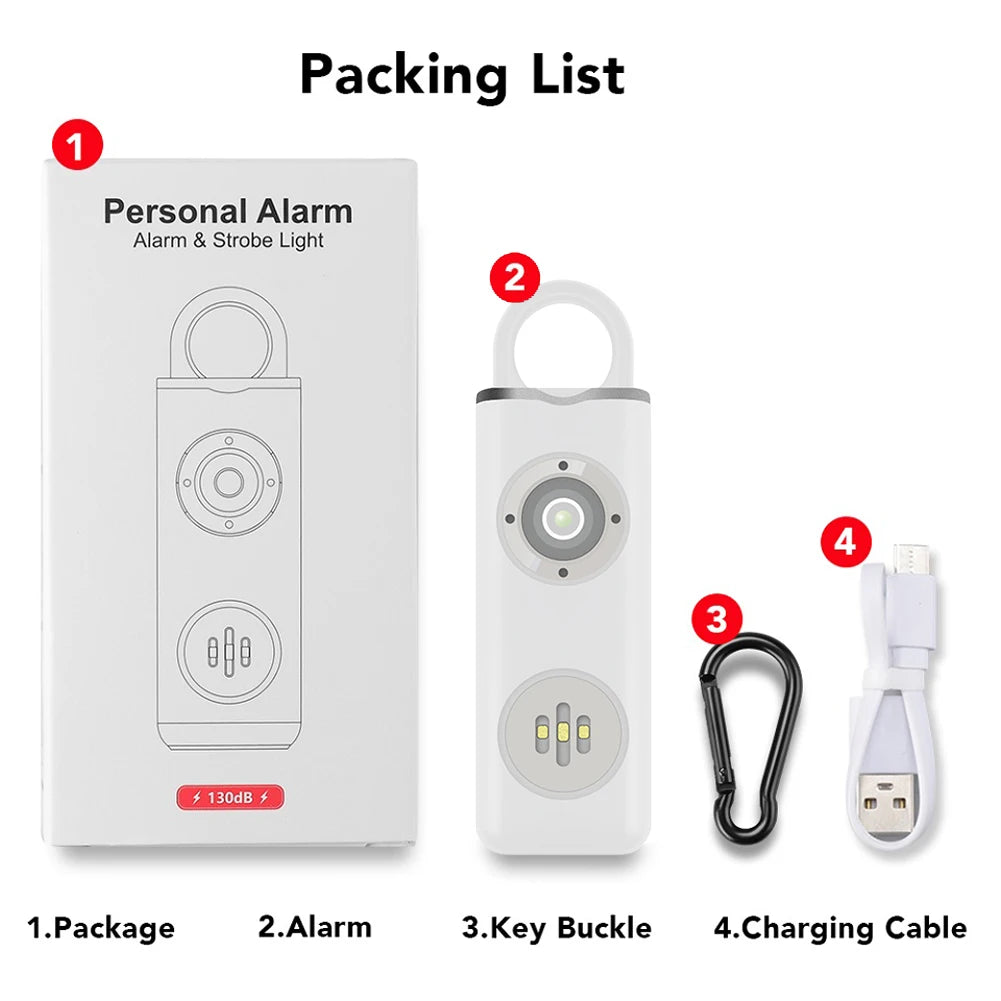 ALLOYSEED Self Defense Alarm 130dB Personal Safety Keychain