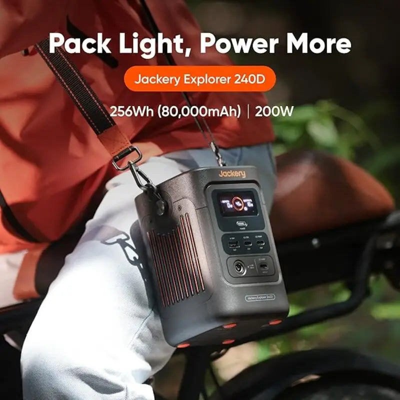 Jackery Explorer 240D Portable Power Station 254Wh LiFePO4 Fast Charge