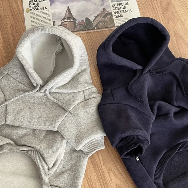 Warm Dog Hoodies Soft Fleece Pet Clothes For Yorkie Dogs