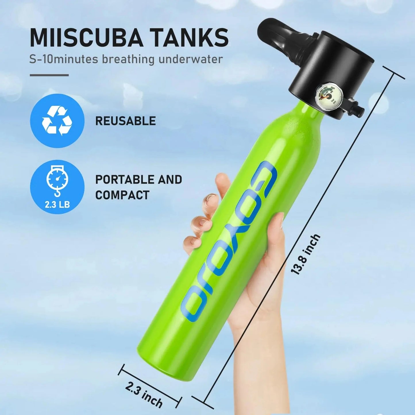 GOYOJO Mini Scuba Tank Portable Diving Air Bottle Elite