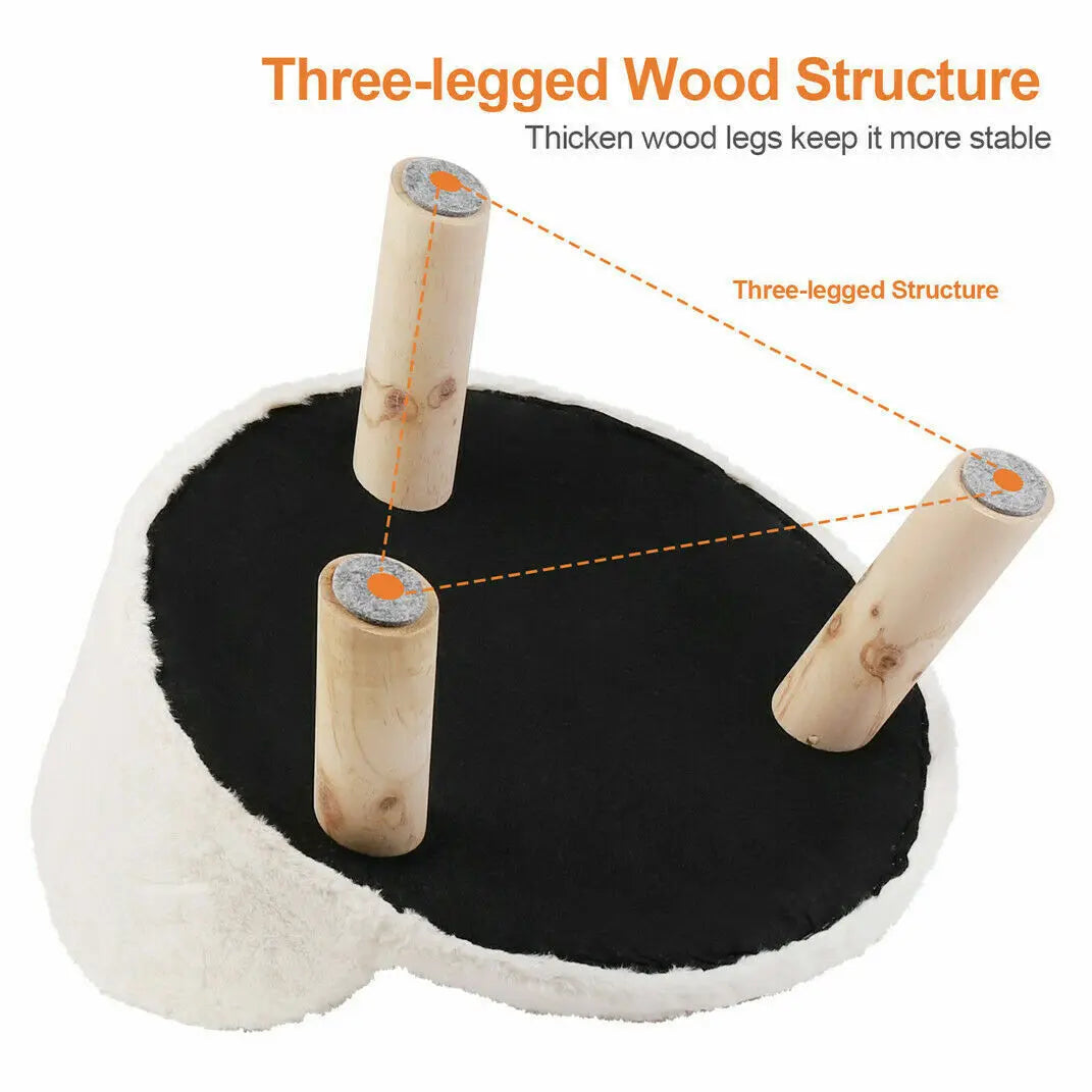 Luxury Soft Cat Bed With Plush Fabric Washable Nesting Bed