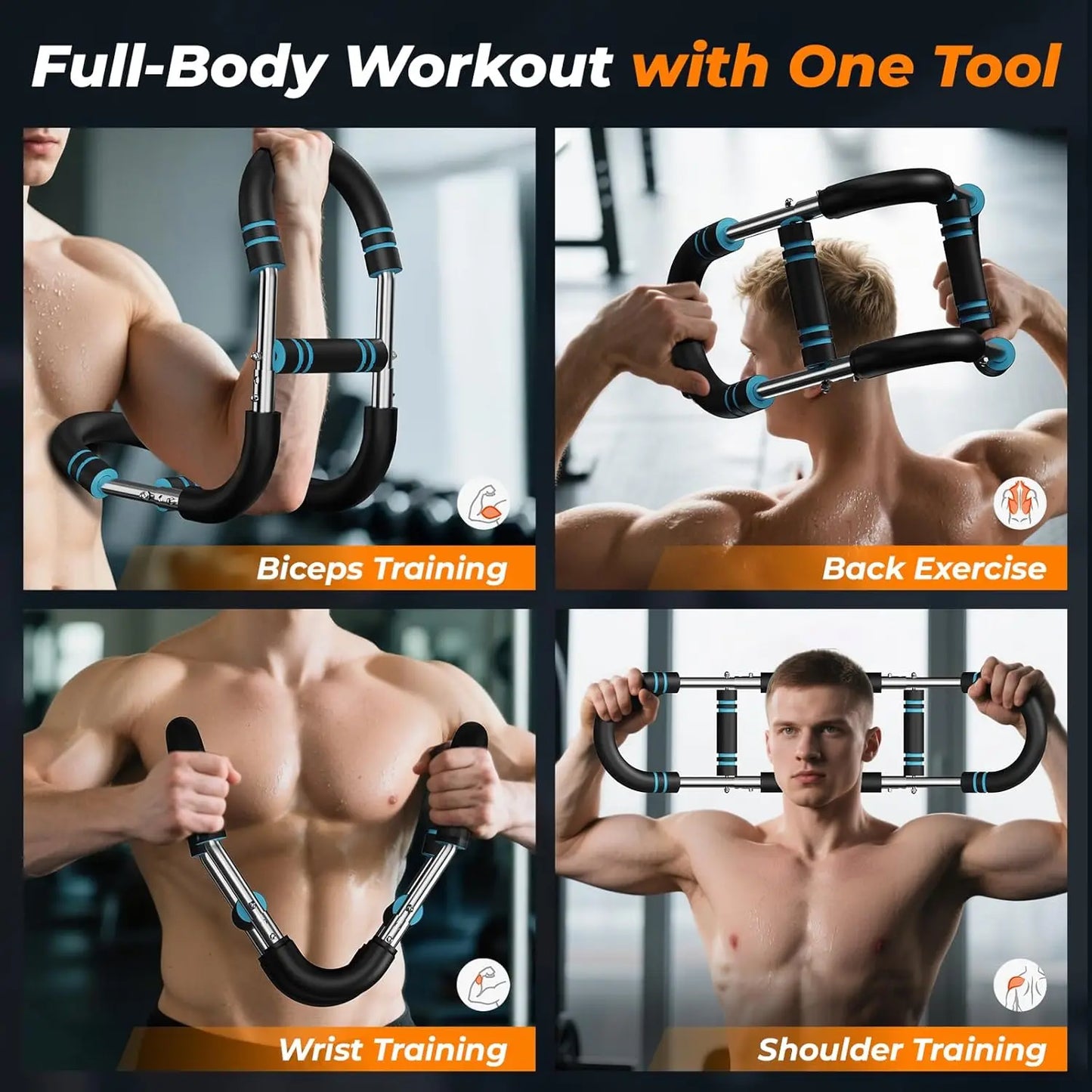U Shape Arm Trainer With Adjustable Resistance For Upper Body Workout