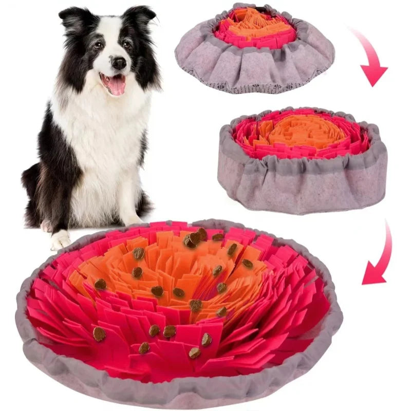 Washable Felt Sniffing Pad For Dogs Foldable Slow Feeding Mat