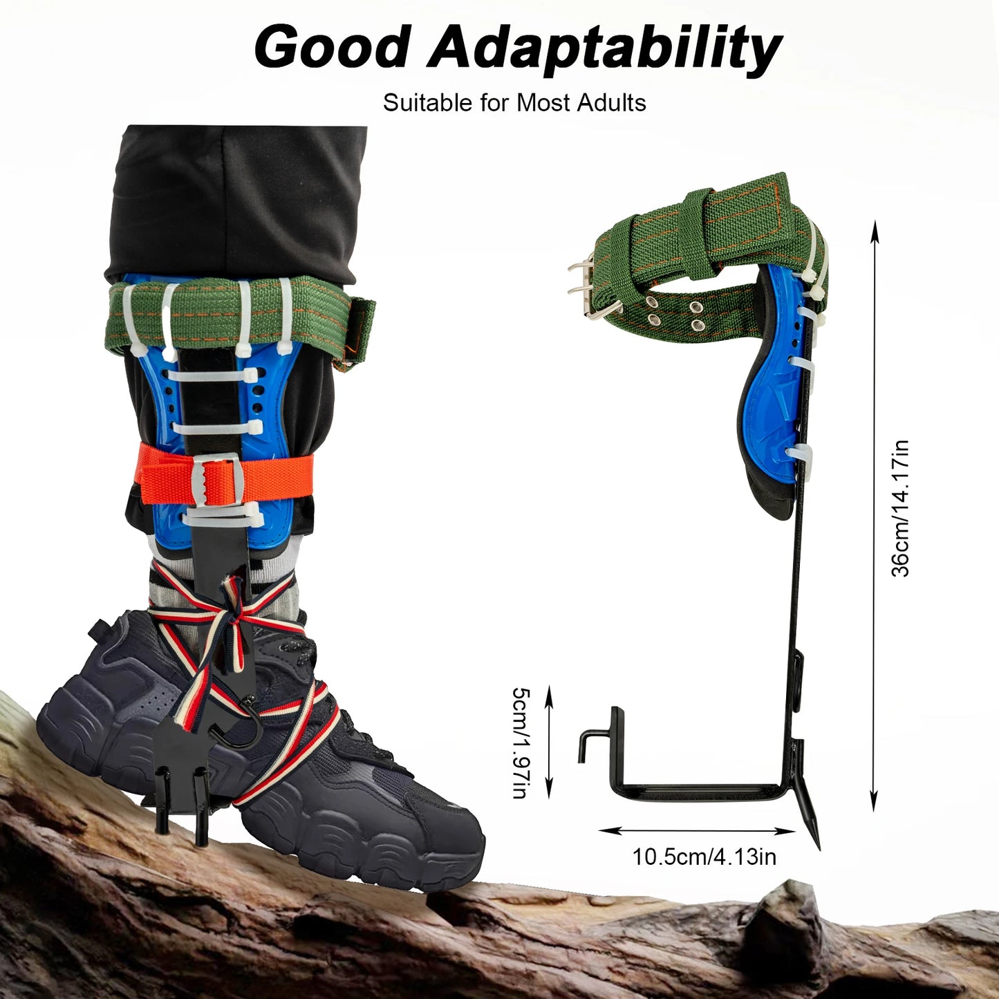 Tree Climbing Spikes Kit With Safety Belt Harness 220lb
