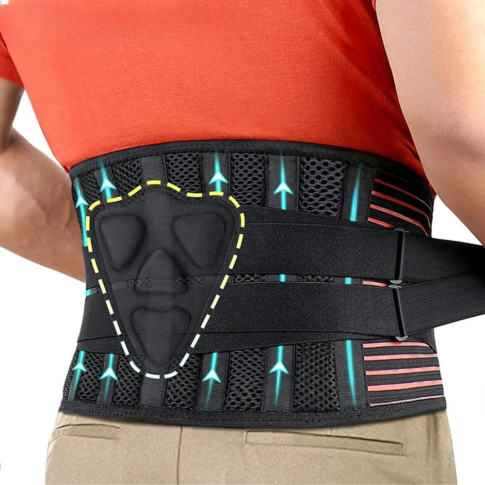 Lower Back Brace With 6 Stays Orthopedic Lumbar Support