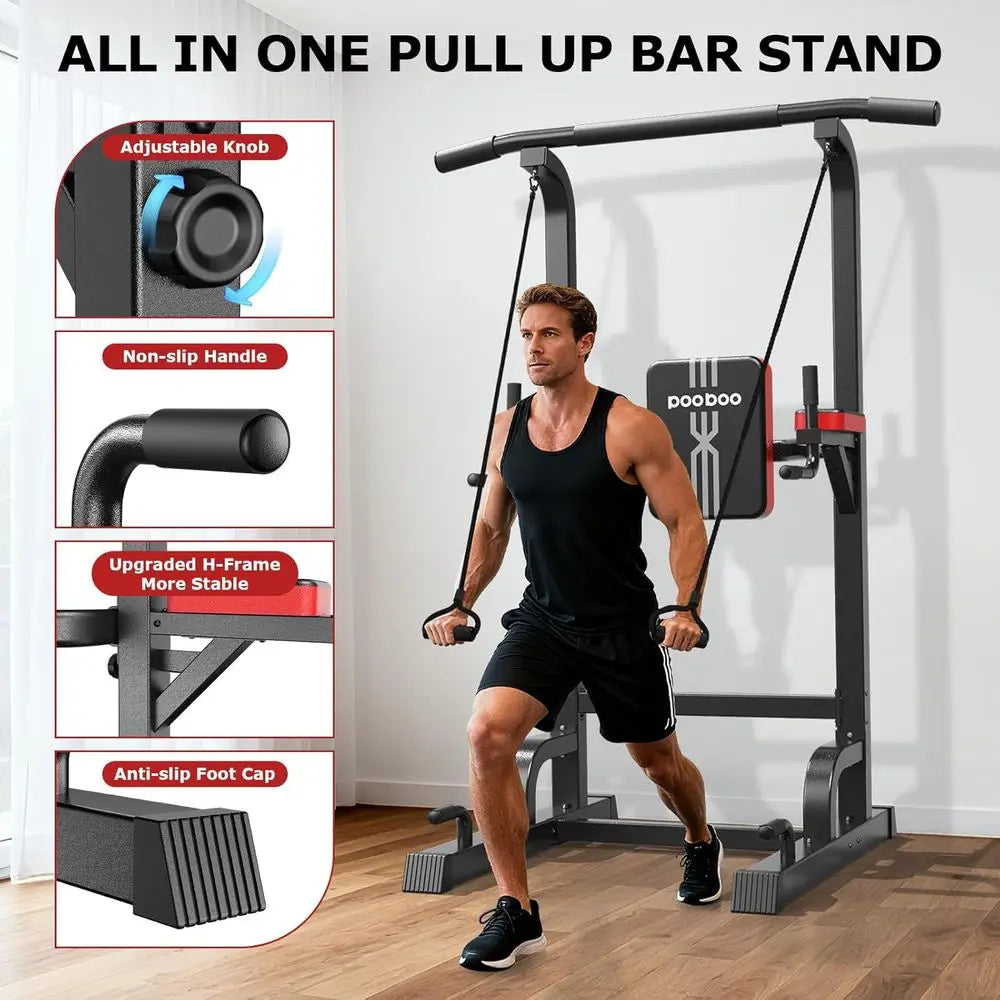 Home Gym PullUp Bar 450Lbs Capacity And Resistance Bands