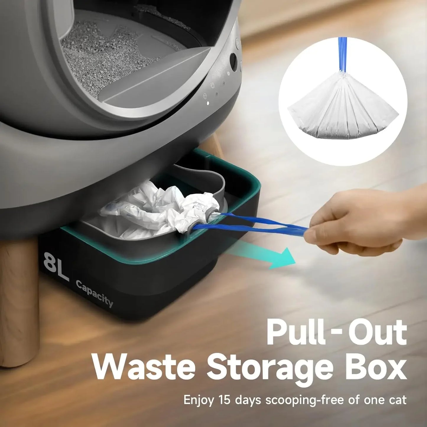 G1 Self Cleaning Litter Box for Multiple Cats Automatic with Smart APP Control And Health Monitoring Customized Pet Care