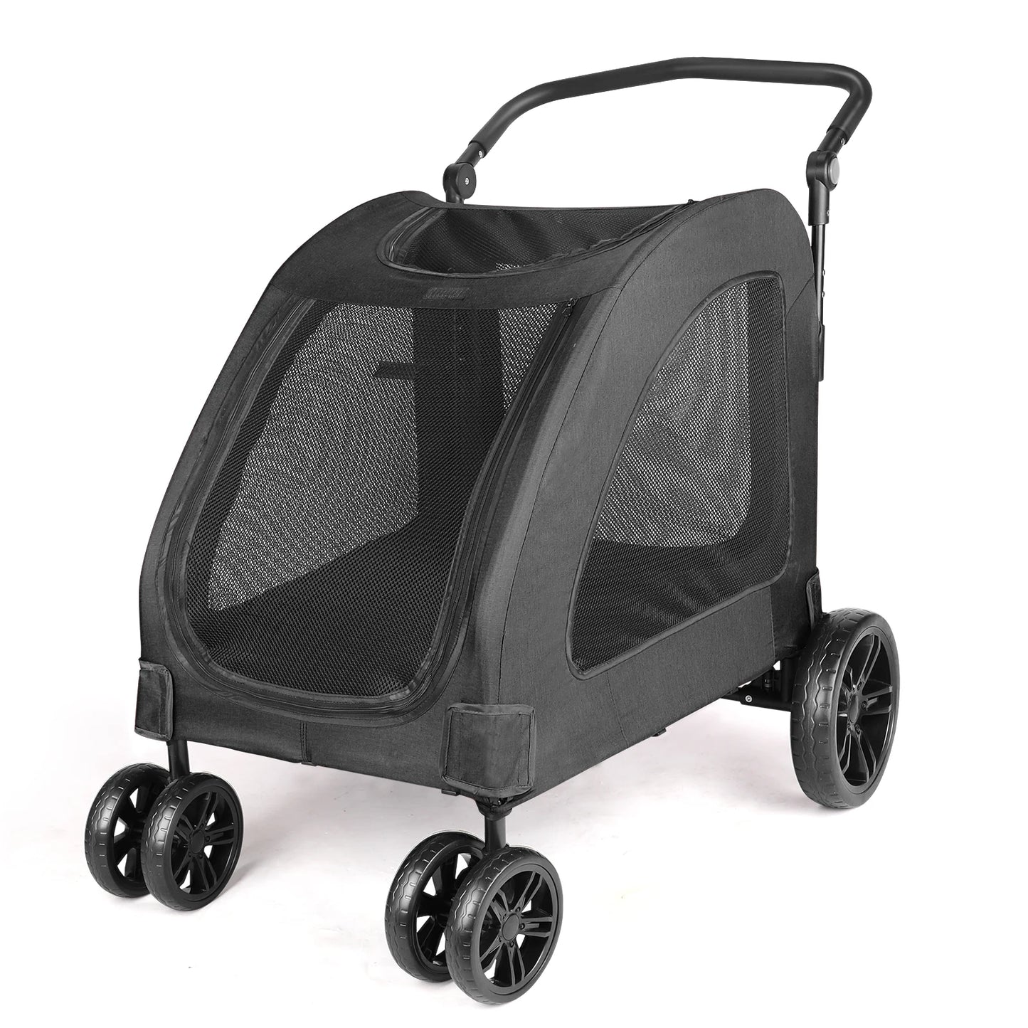 Heavy Duty Dog Stroller Foldable Wagon With Front Doors