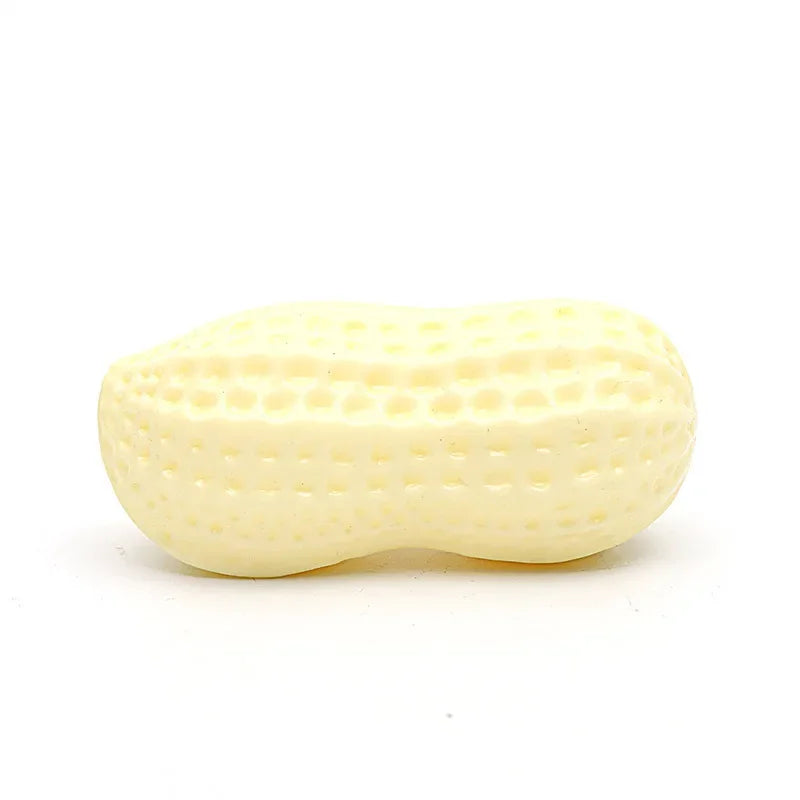 Pet Peanut Squeak Chew Toy For Dogs Interactive Rubber Toy