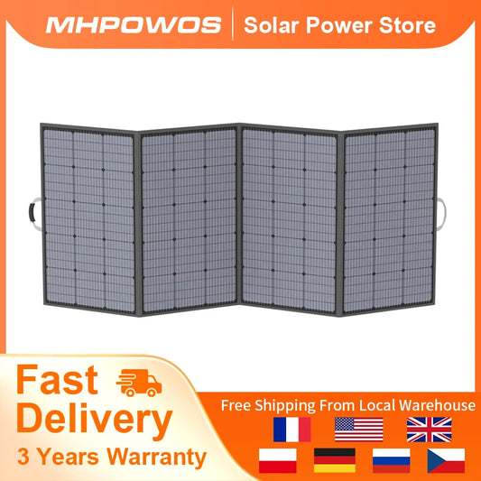 MHPOWOS Portable 400W Solar Charger Foldable Panel