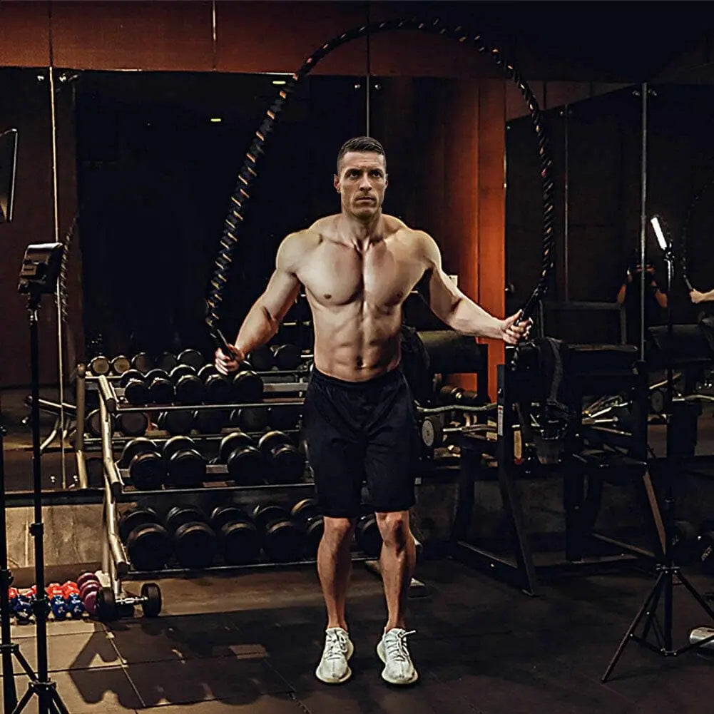 Weighted Jump Rope for Total Body Workout and Strength Training