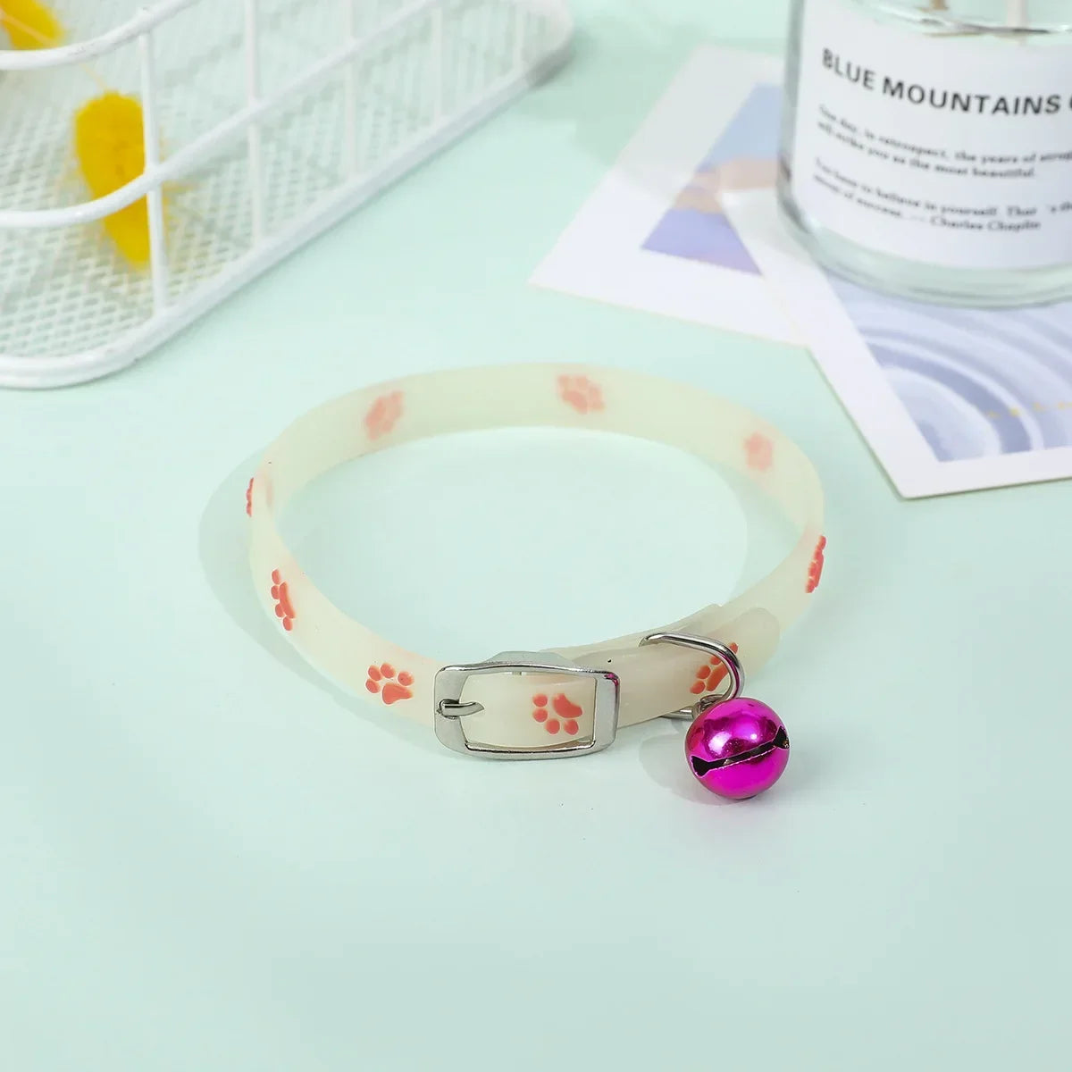 Luminous Cat Necklace Silicone Glow Collar With Bell