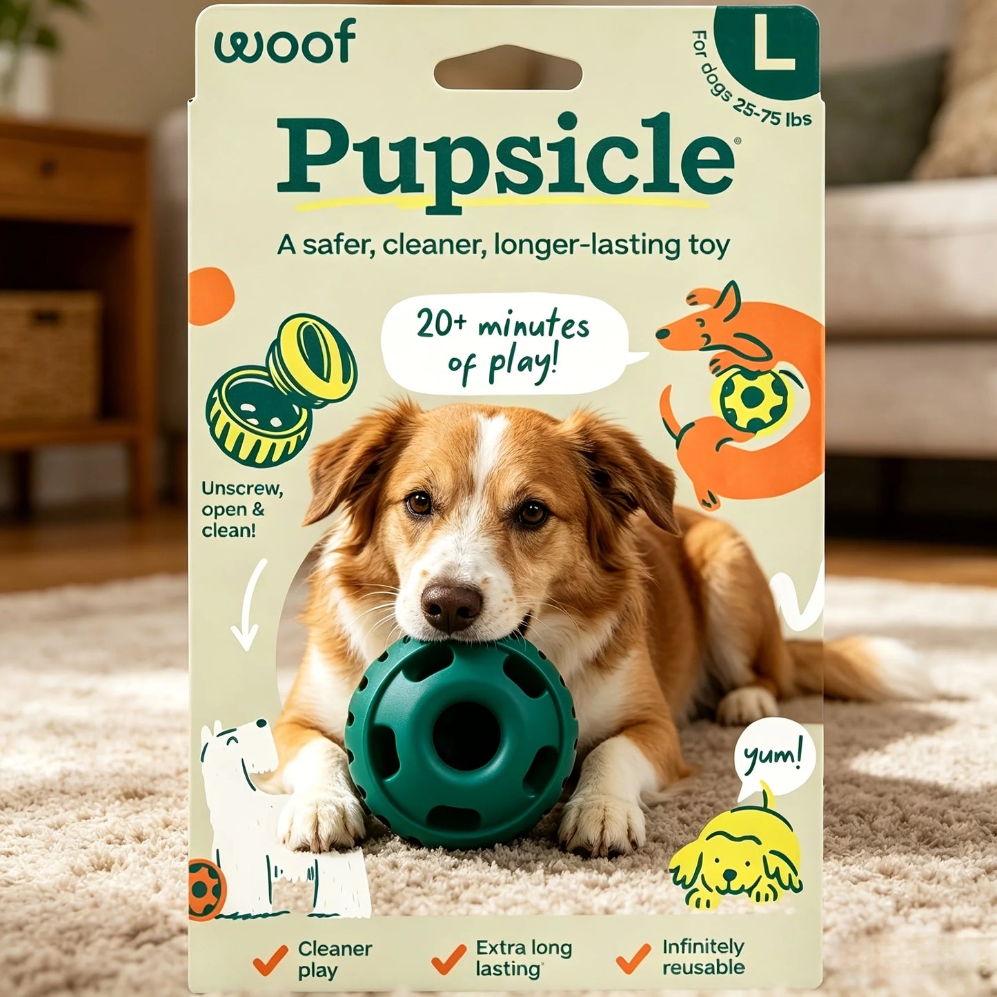 Interactive Dog Chew Toys With Weighted Base And Snack Box