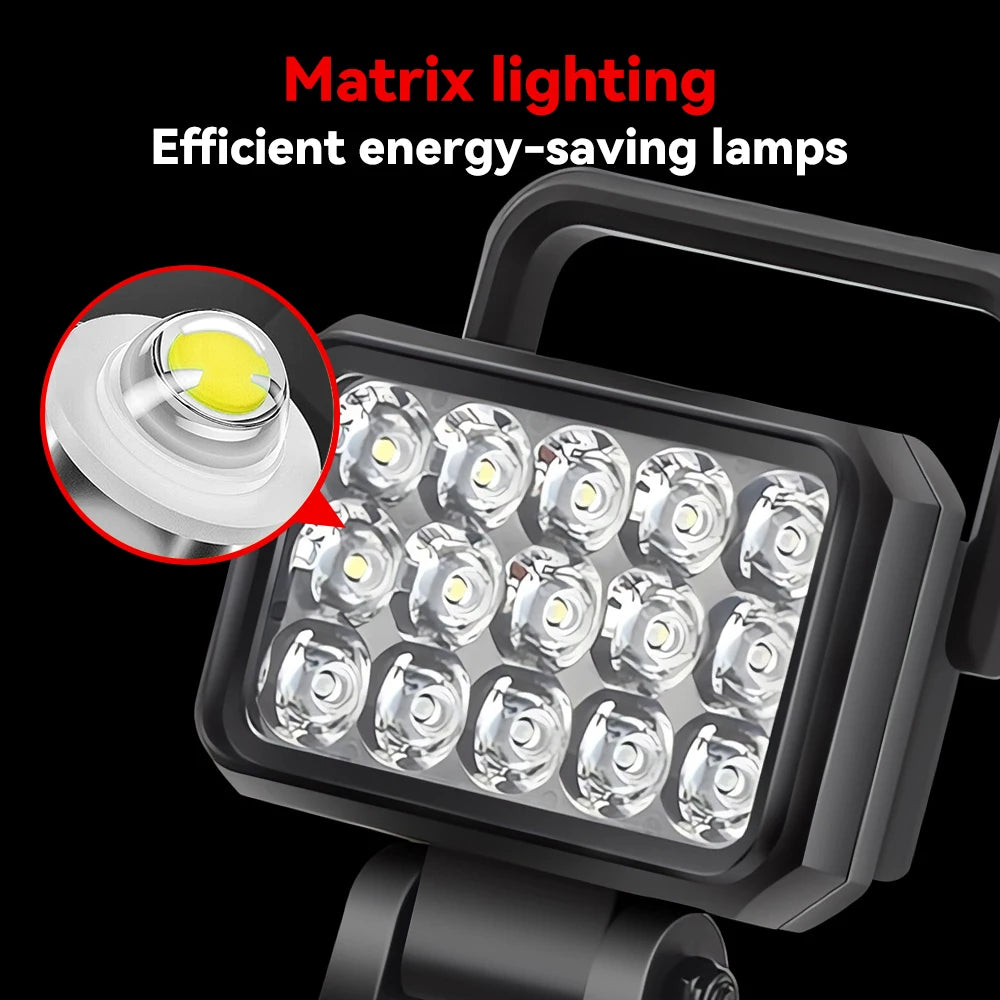 LED Outdoor Emergency Light USB Rechargeable 18V Lithium Battery Automotive Repair Light Night Work Electric Wrench Illumination