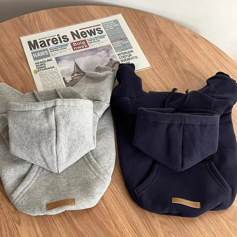 Warm Dog Hoodies Soft Fleece Pet Clothes For Yorkie Dogs