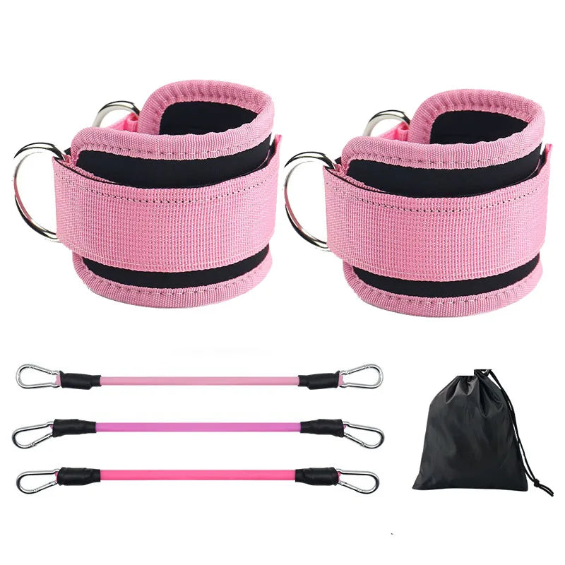 Ankle Straps and Resistance Bands Set for Gym and Home Workouts