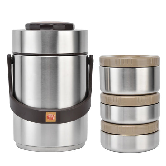 3 Layer Vacuum Insulated Barrel 2000ml 304 Stainless Steel Vacuum Insulation Lunch Box Portable 3 Layer Vacuum Insulated Barrel
