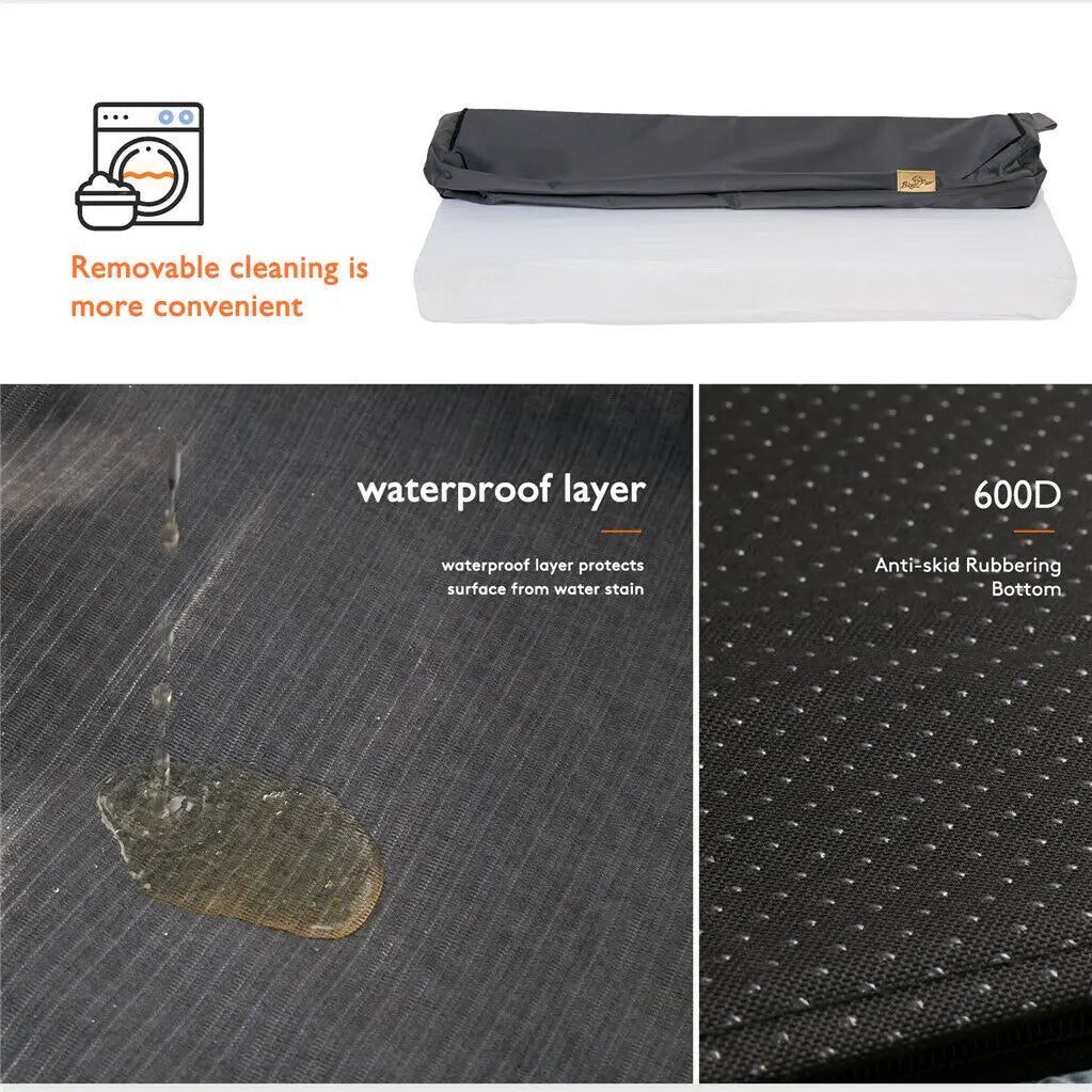Dog Orthopedic Memory Foam Bed With Waterproof Washable Cover