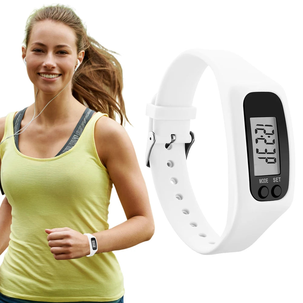 LED Pedometer Bracelet Step Counter For Outdoor Fitness