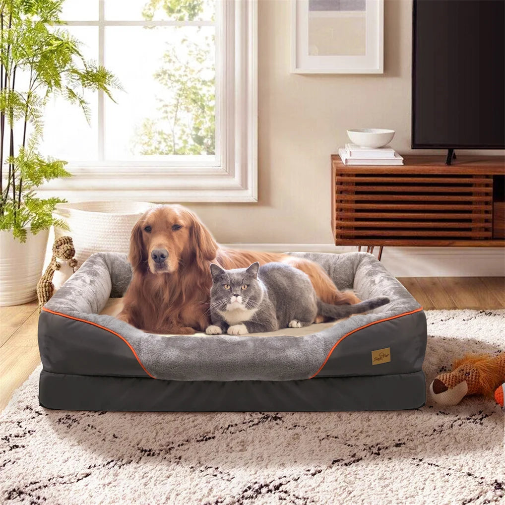 BORWART Orthopedic Memory Foam Dog Bed Sofa Removable Cover