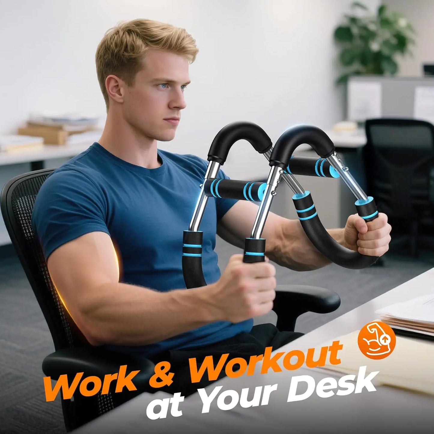 U Shape Arm Trainer With Adjustable Resistance For Upper Body Workout