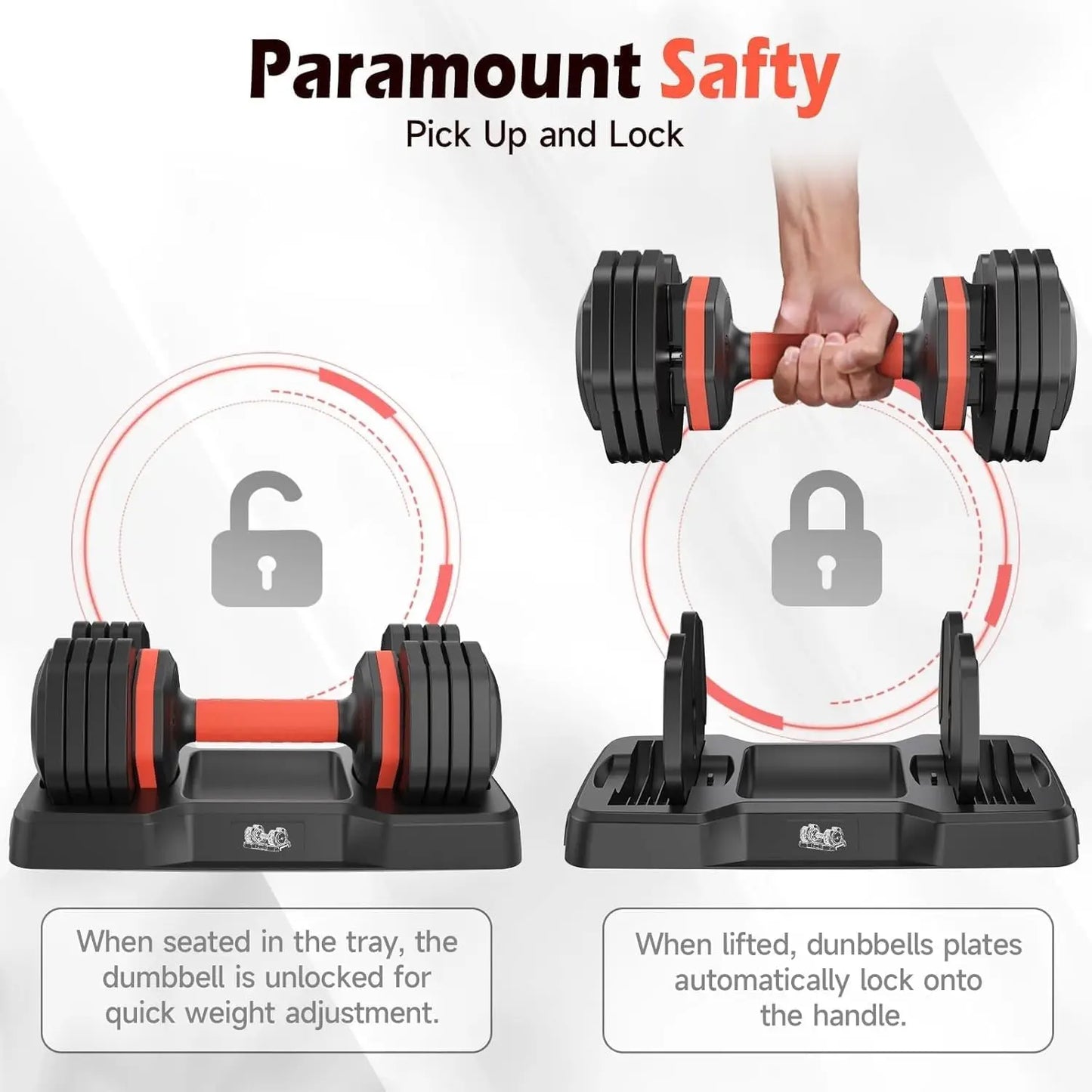 FED Fitness FEIERDUN Adjustable Dumbbells Set for Home Gym