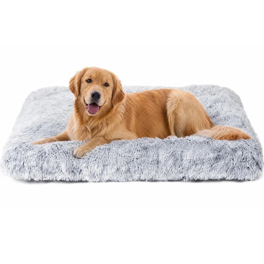 Washable Plush Dog Bed With Non Slip Bottom And Support