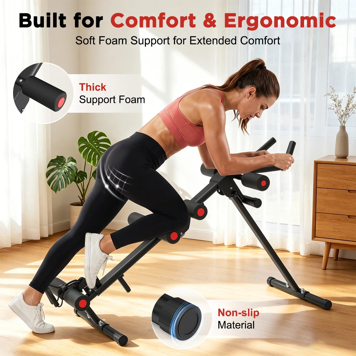 5 In 1 Adjustable Ab Trainer With Resistance Bands Core Training