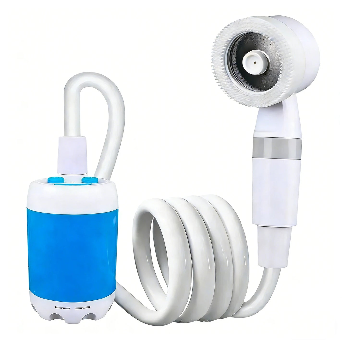 Portable Camping Shower Pump with Rechargeable Battery Outdoor Shower Kit for Hiking Travel Car Washing & Pet Cleaning
