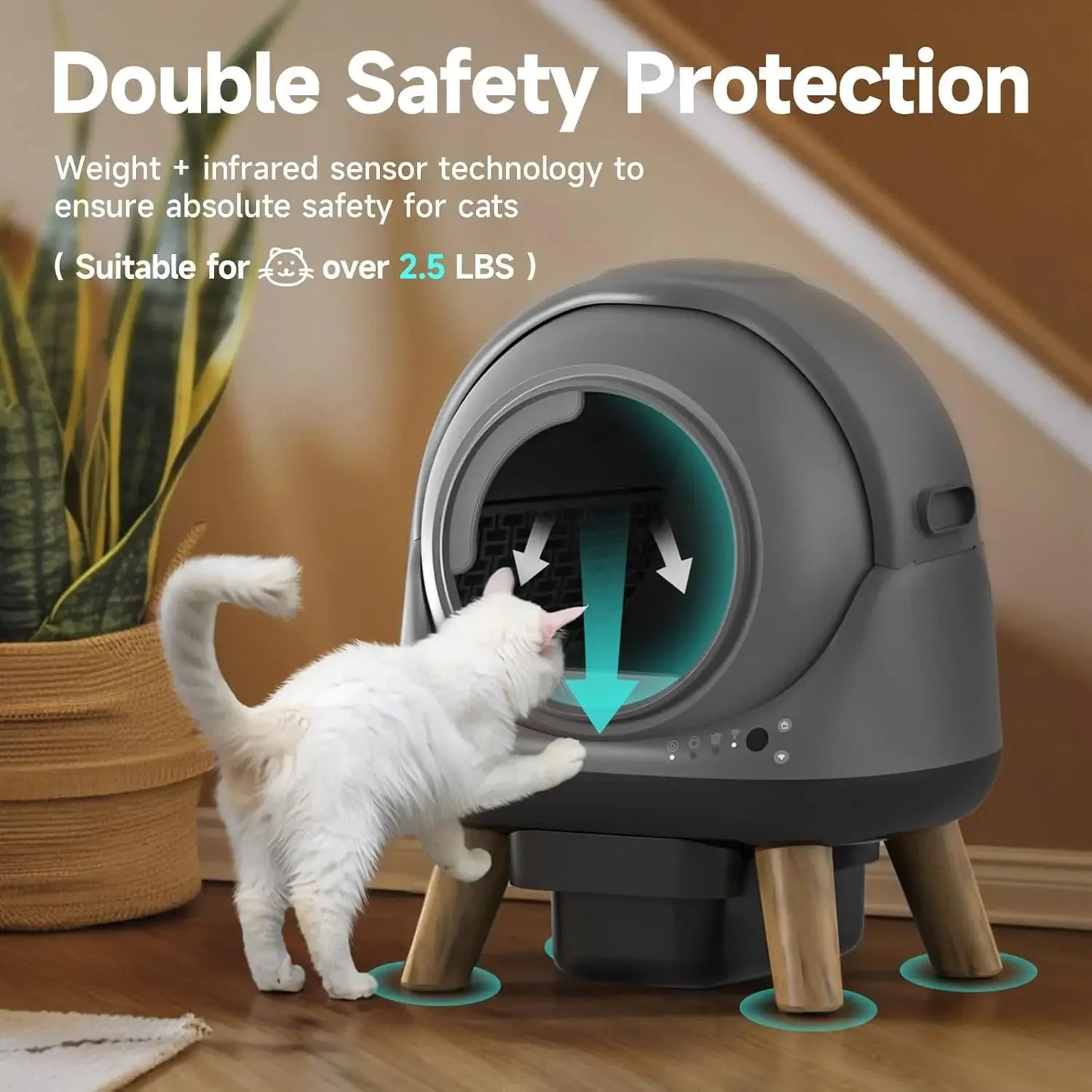 G1 Self Cleaning Litter Box for Multiple Cats Automatic with Smart APP Control And Health Monitoring Customized Pet Care