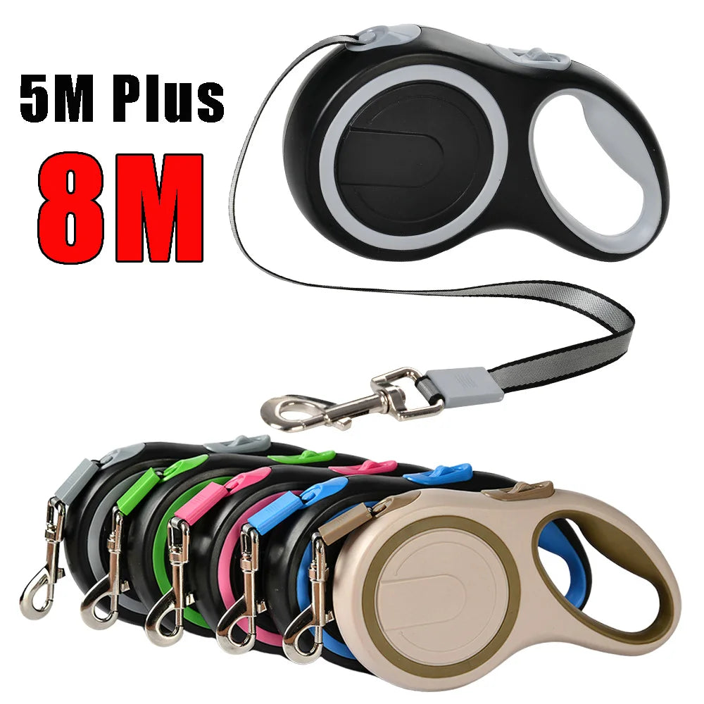 Retractable Pet Leash For Dogs And Cats, Adjustable, Durable Nylon