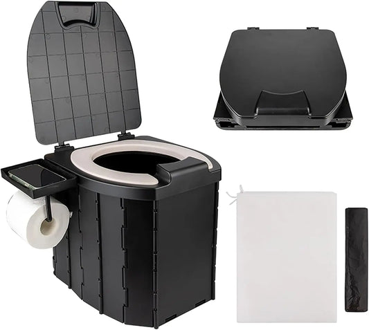 Lightweight Portable Camping Toilet With PU Cushion For Travel