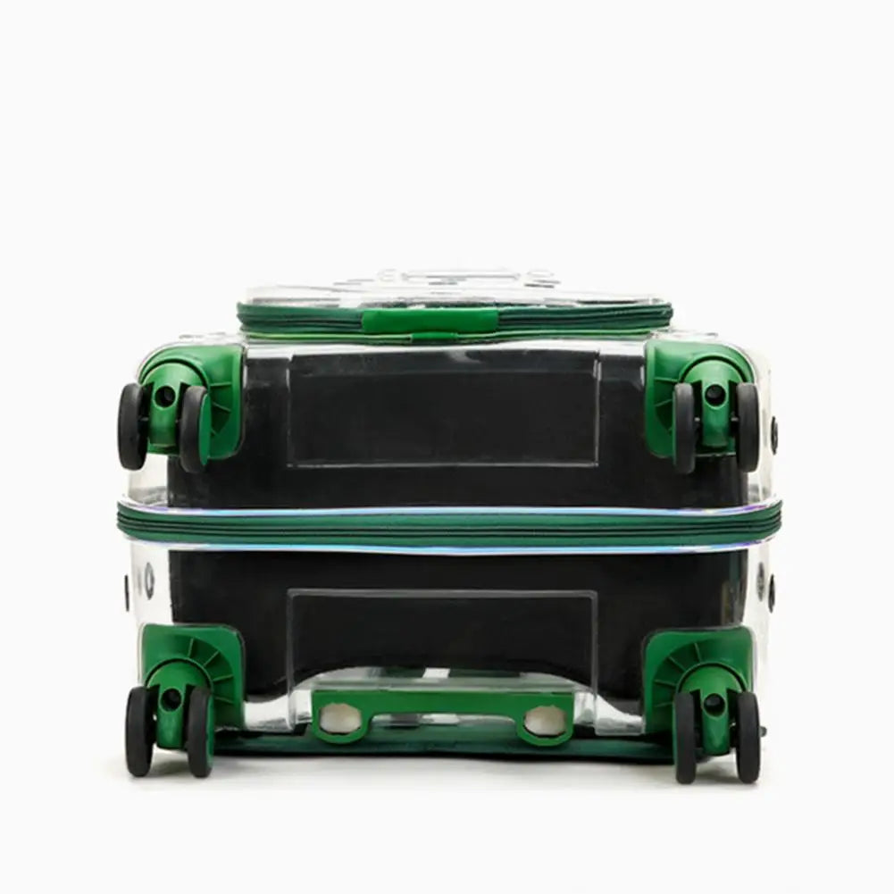 Pet Trolley Carrier Backpack With Clear Ventilation Holes Silent Wheels