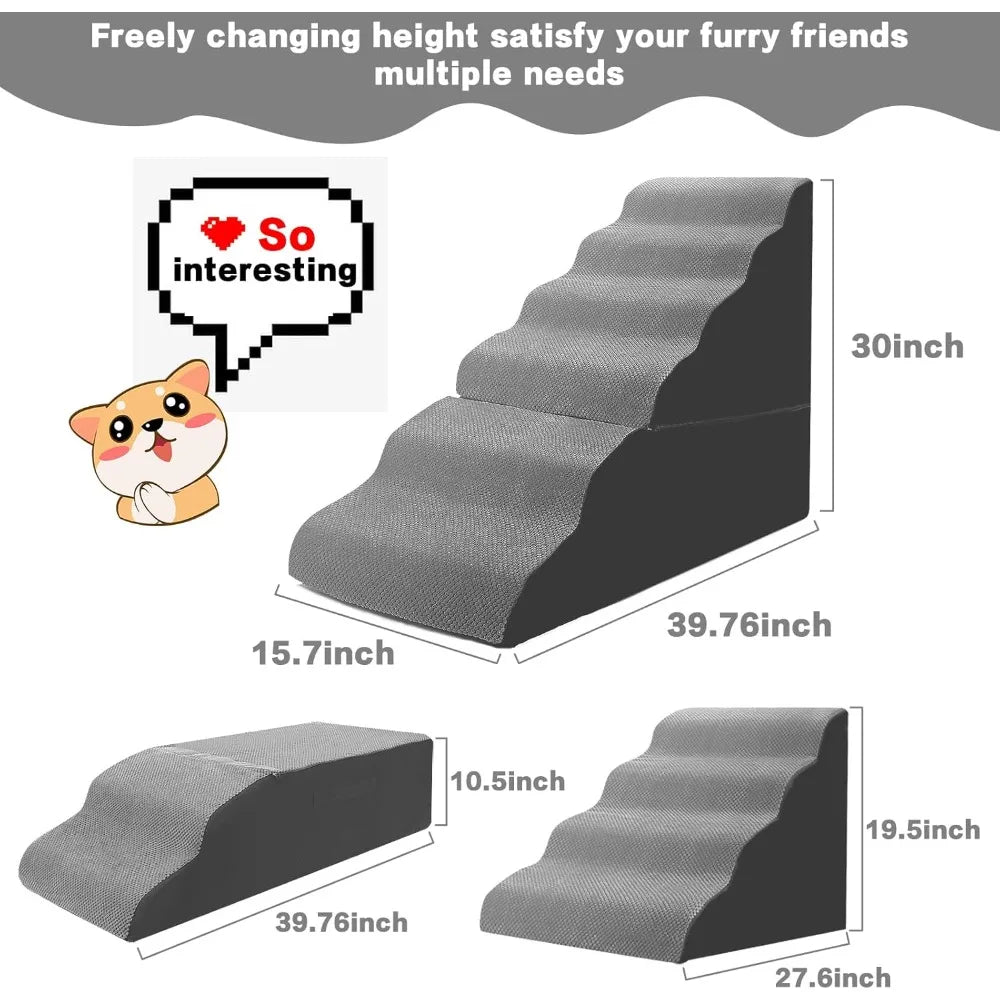 Dog Stairs 6-Step Pet Steps For Beds